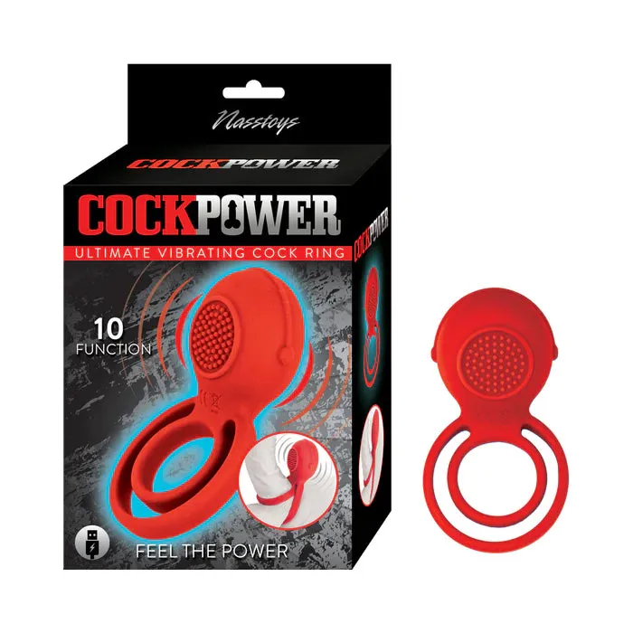 Vibrators Nasstoys Cockpower Ultimate Vibrating Cockring Red