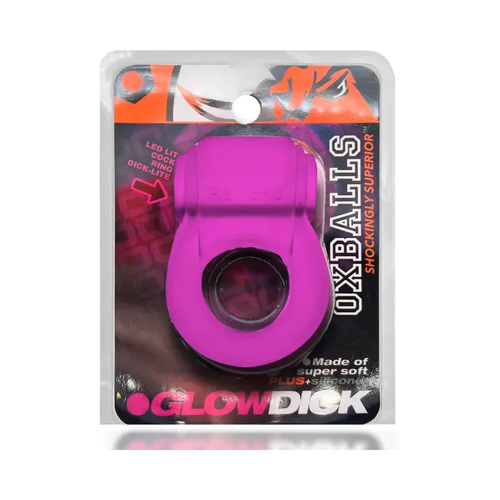 Vibrators Oxballs Glowdick Cockring Wled Pink Ice Blue Ox Designs Oxba