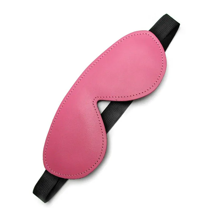 Vibrators Stockroomcom Kl Pink Bound Leather Blindfold