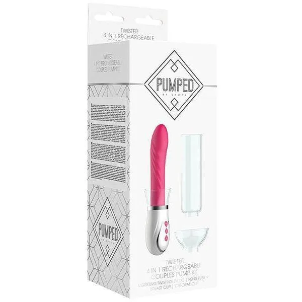 Wicked Wandas Adult Emporium Vibrators Shots Thrusters 4 in 1 Rechargeable Couples Pump Kit