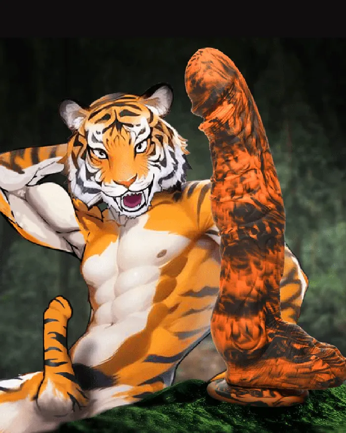 XR Brands Female Sex Toys Sabertooth 11 inch Tiger Fantasy Dildo with Suction Cup XR Brands Female Sex Toys Sabertooth 11 inch Tiger Fantasy Dildo with Suction Cup