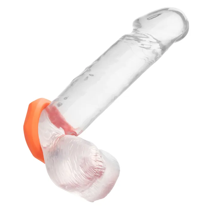 Alpha Liquid Silicone Sexagon Ring Orange CalExotics Male Sex Toys Alpha Liquid Silicone Sexagon Ring Orange CalExotics Male Sex Toys