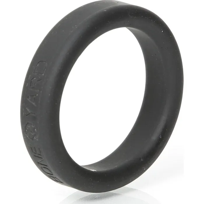 Anal Boneyard Silicone Ring 40mm Black Black Boneyard