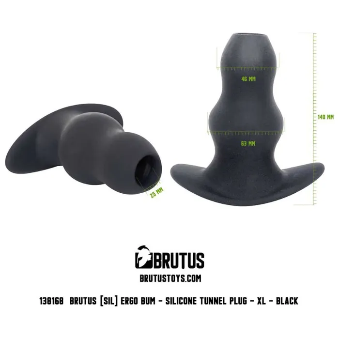 Anal Brutus Ergo Silicone Butt Plug XL Tunnel Plug Extra Large