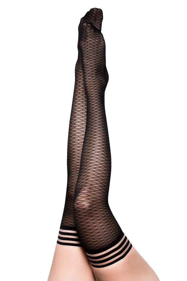 Anal KIXIES KIXIES BETHANNE BLACK HONEYCOMB THIGH HIGH