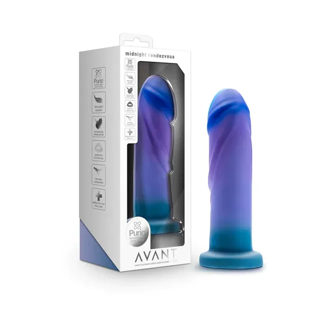 Blush Dildos Avant Midnight Rendezvous Silicone Dildo Ocean Blue