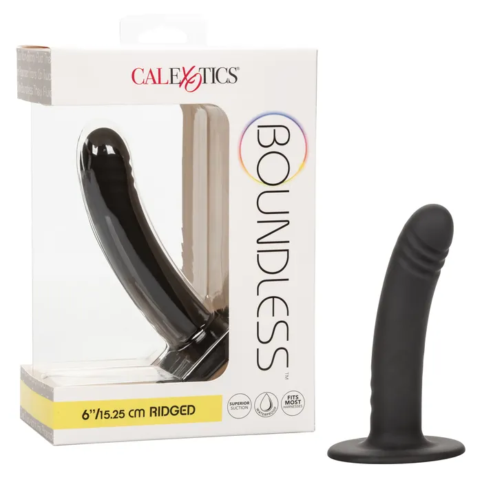 CalExotics Boundless Ridged 6 Inch Black Anal CalExotics Boundless Ridged 6 Inch Black Anal