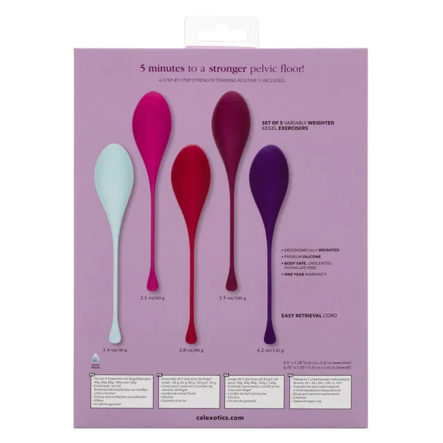 CALEXOTICS Female Sex Toys TIGHTEN AND TONE KEGEL TRAINING 5 PIECE SET