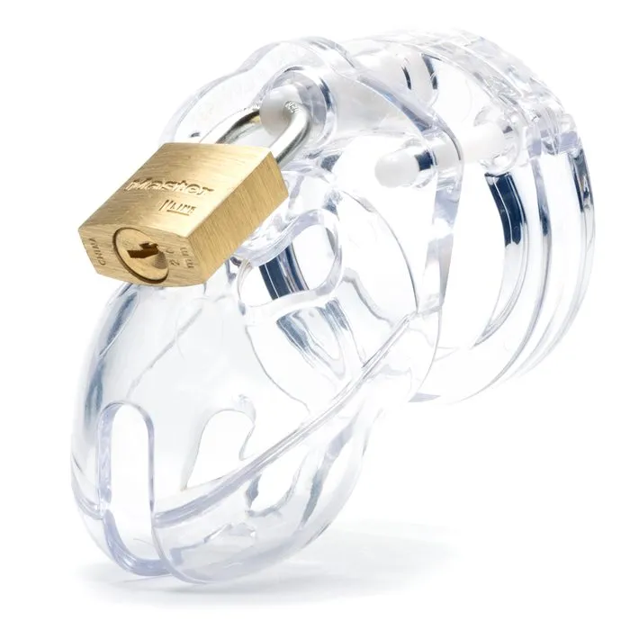 CBX Male Sex Toys Mr Stubb 175 Chastity Cock Cage Kit Pink Clear