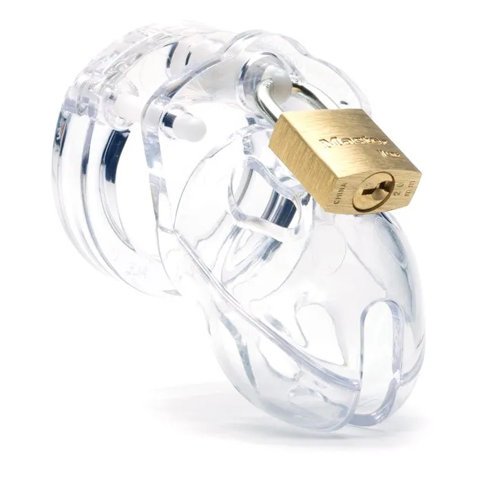 CBX Male Sex Toys Mr Stubb 175 Chastity Cock Cage Kit Pink Clear