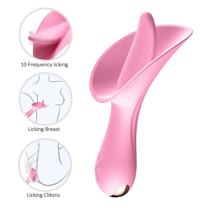 Clit Nipple Tongue Licking Vibrator JazzToy Female Sex Toys