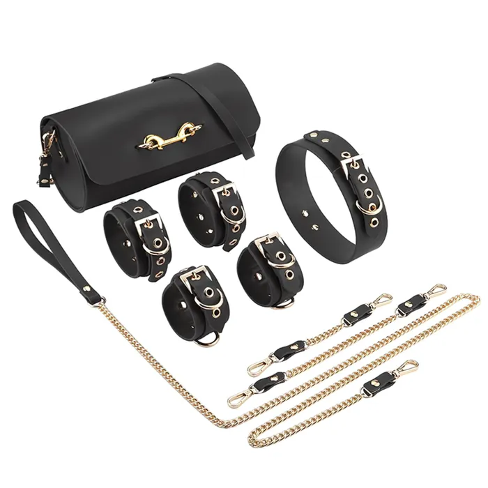 Couples Cool BDSM Set With Bag Erotic Toys For Adult Games Unisex Genuine Leather 4 PC Kits EVEs SECRETS Couples Cool BDSM Set With Bag Erotic Toys For Adult Games Unisex Genuine Leather 4 PC Kits EVEs SECRETS
