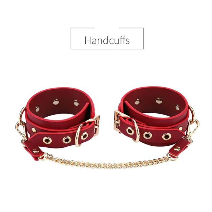 Couples Cool BDSM Set With Bag Erotic Toys For Adult Games Unisex Genuine Leather 4 PC Kits EVEs SECRETS