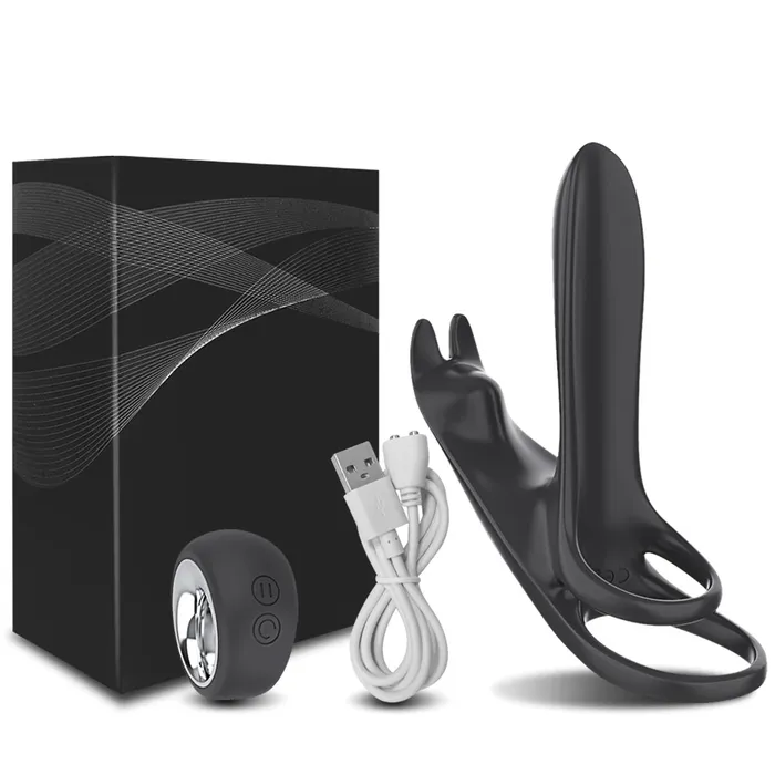 Couples EVEs SECRETS Wireless Remote Control Double Cock Ring Couple Vibrator with Dual Motor Adult Sex Toys