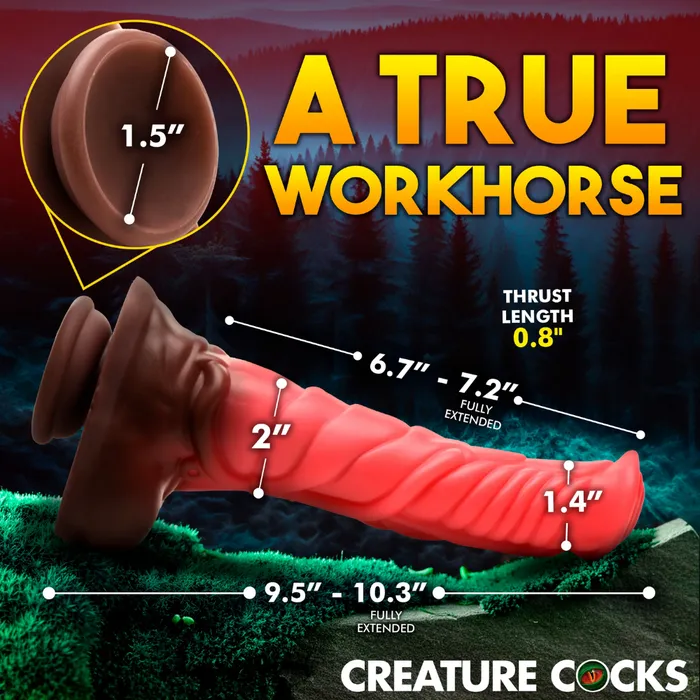 Creature Cocks Female Sex Toys Centaur Thrusting Vibrating Fantasy Dildo Creature Cocks