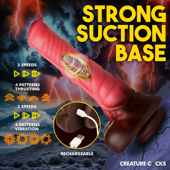Creature Cocks Female Sex Toys Centaur Thrusting Vibrating Fantasy Dildo Creature Cocks