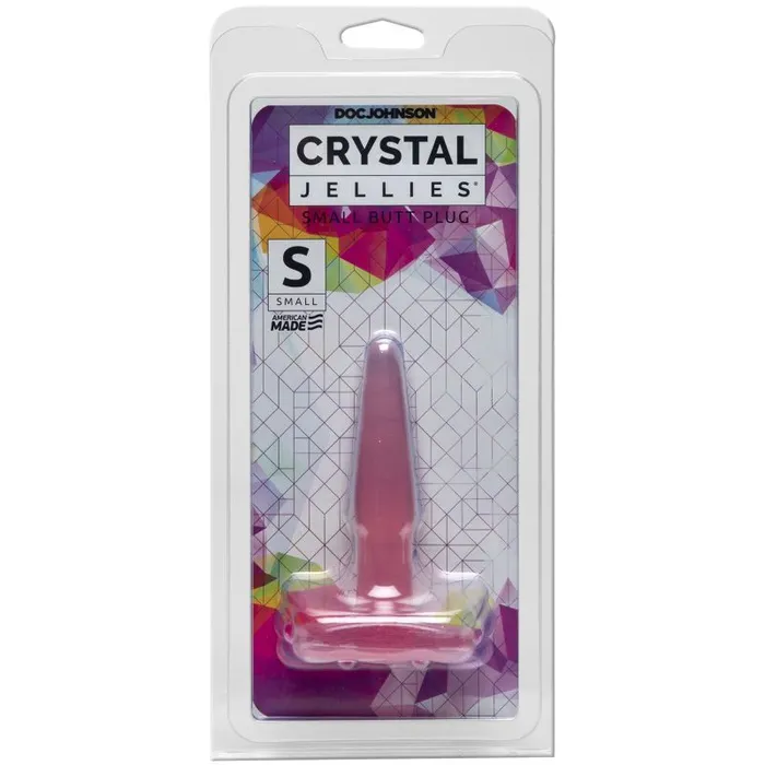 Crystal Jellies Anal Small Butt Plug Pink Crystal Jellies