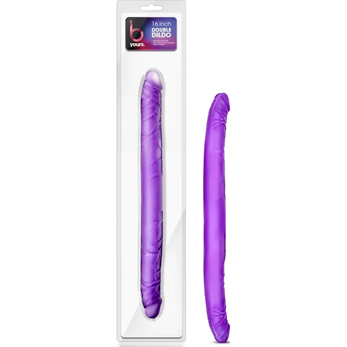 Dildos B Yours B Yours Double Dildo Purple 16in Purple