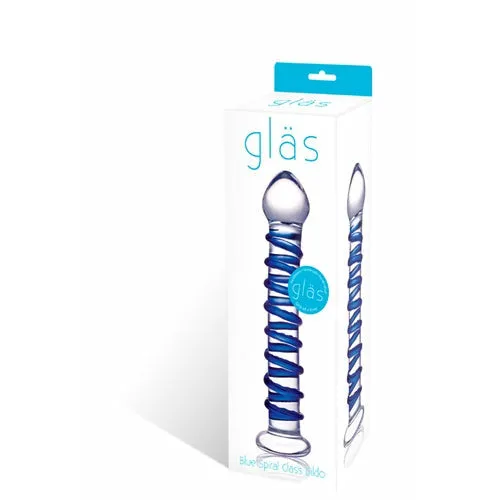Dildos Glas Blue Spiral Glass Dildo