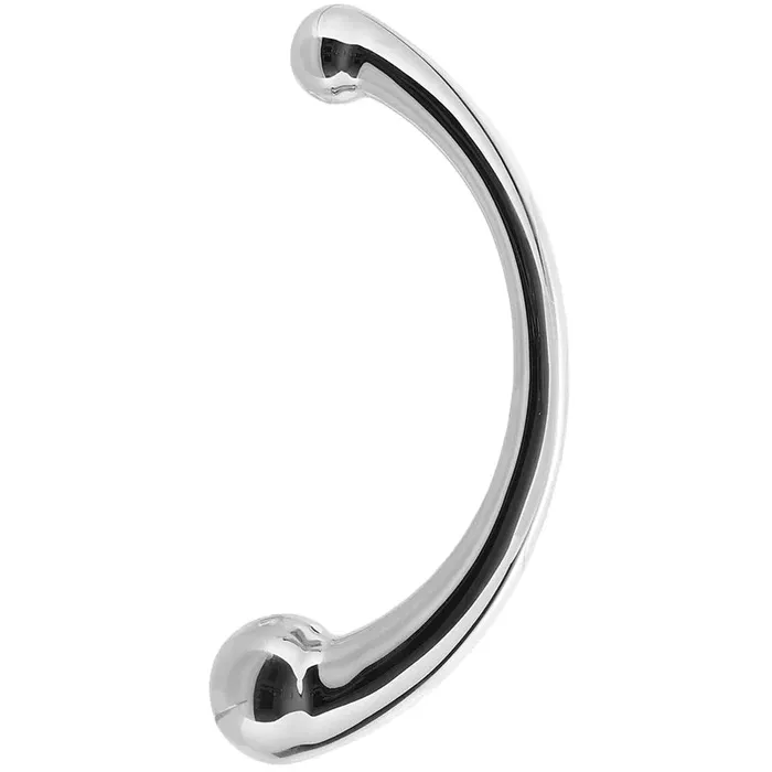 Dildos JOYGASMS JOYGASMS Pure Solid Stainless Steel G Spot and P Spot Wand 9 inch Curved Double Ended Dildo