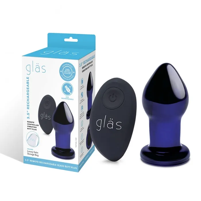 ELECTRIC NOVELTIES Anal GLAS 35 INCH RECHARGEABLE BUTT PLUG
