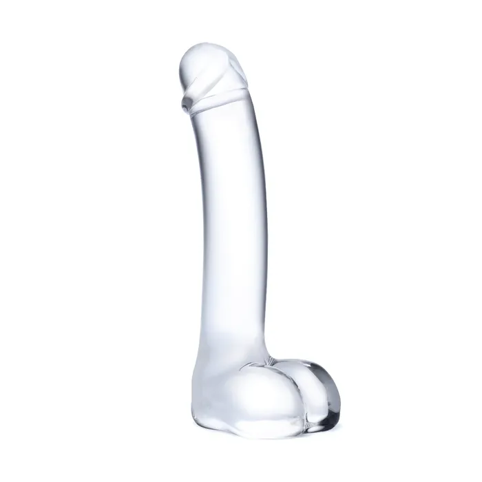 ELECTRIC NOVELTIES Dildos GLAS 7 INCH REALISTIC CURVED GLASS GSPOT DILDO