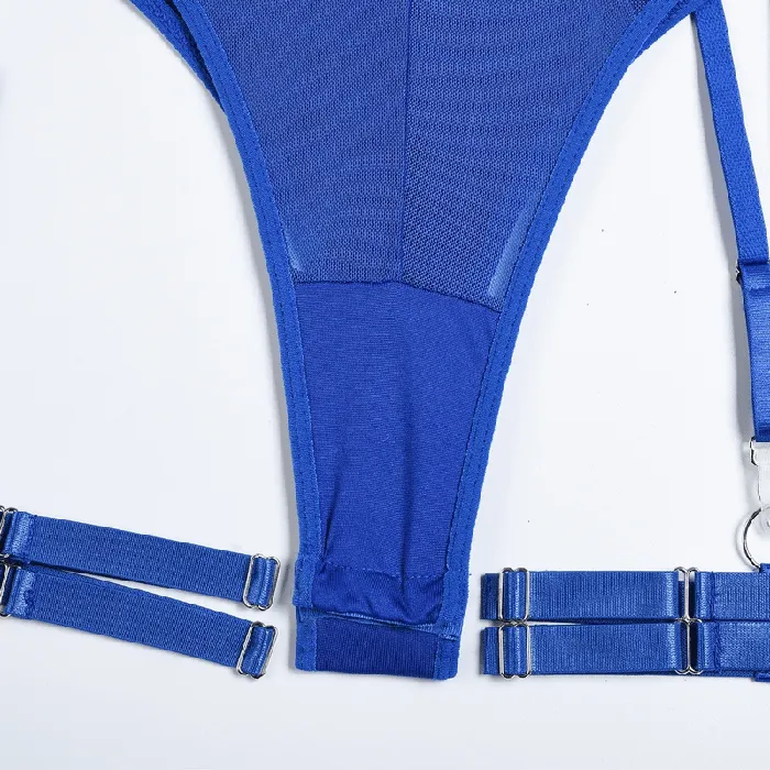 Erotic Female Halter Bodysuit Fancy Transparent Lingerie With Garters Sexy Body Outfits EVEs SECRETS Female Sex Toys