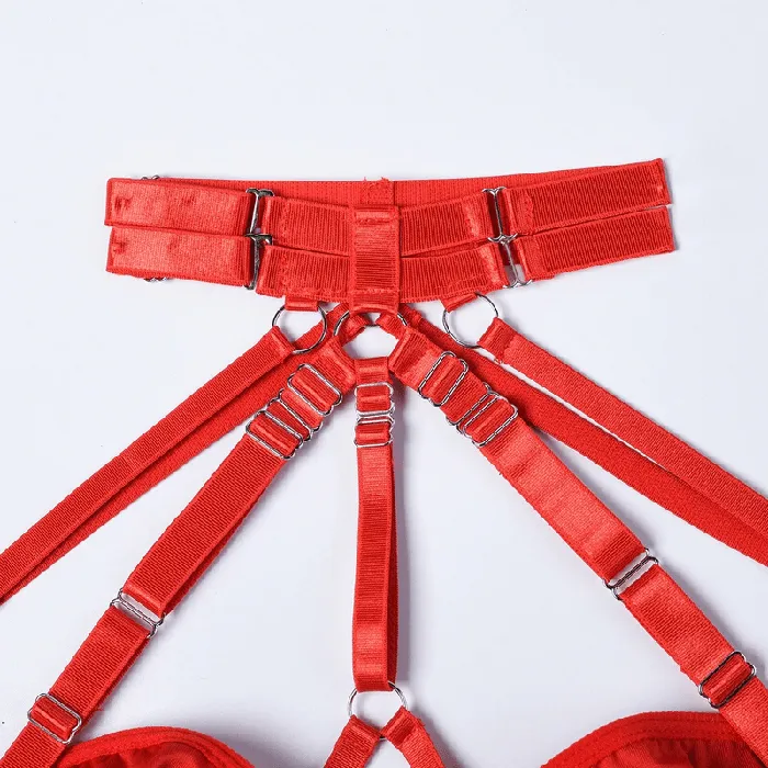 Erotic Female Halter Bodysuit Fancy Transparent Lingerie With Garters Sexy Body Outfits EVEs SECRETS Female Sex Toys