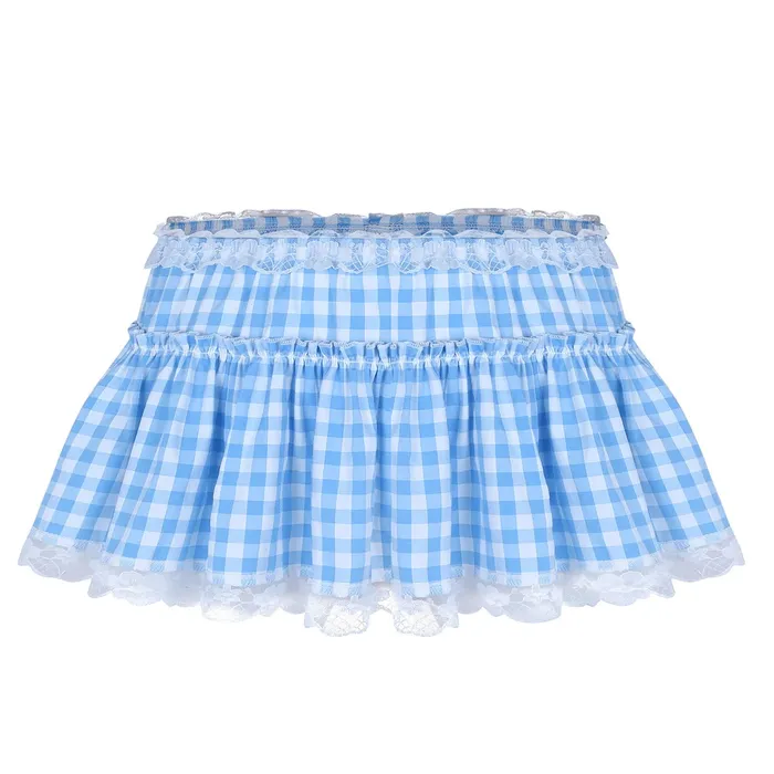 EVEs SECRETS Female Sex Toys Elastic Waistband Short Skirt with Lace Sexy Pleated ALine Mini Skirt