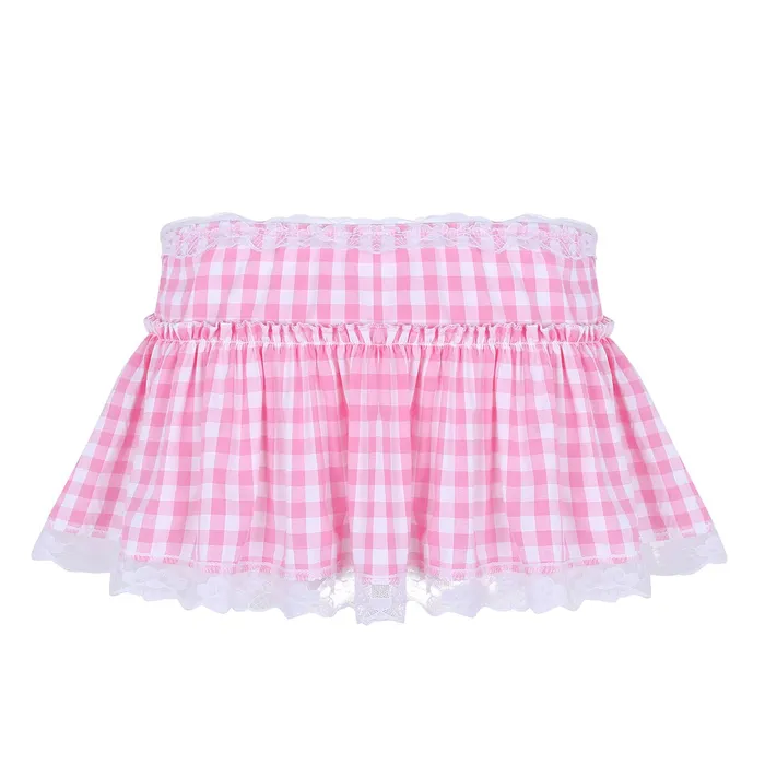 EVEs SECRETS Female Sex Toys Elastic Waistband Short Skirt with Lace Sexy Pleated ALine Mini Skirt
