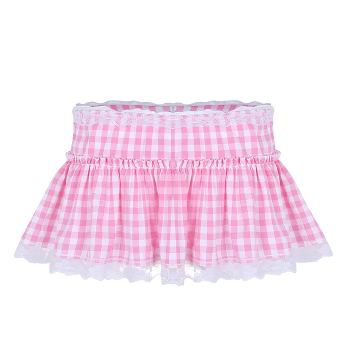 EVEs SECRETS Female Sex Toys Elastic Waistband Short Skirt with Lace Sexy Pleated ALine Mini Skirt