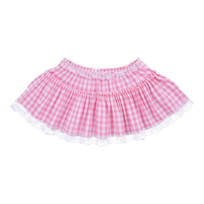 EVEs SECRETS Female Sex Toys Elastic Waistband Short Skirt with Lace Sexy Pleated ALine Mini Skirt