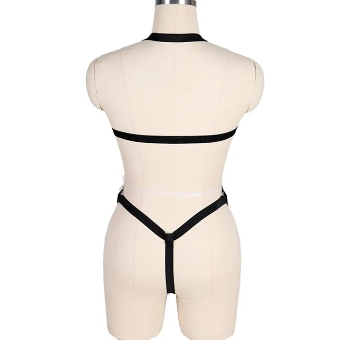 EVEs SECRETS Female Sex Toys Open Butt Women Bodysuit Wet Look Patent Leather Body Harness Fetish Role Play Costume