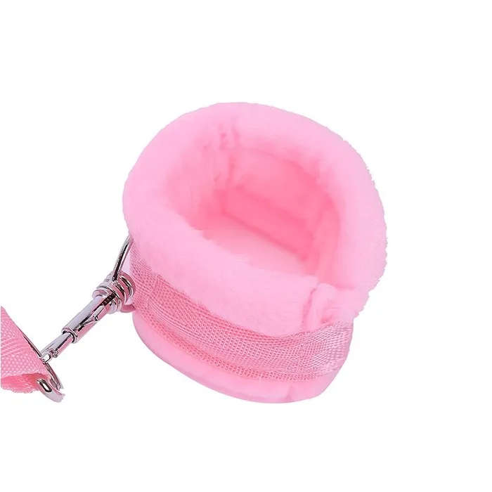 EVEs SECRETS Soft Handcuffs Legcuffs and UShaped Pillow BDSM 3Pcs Set Fetish Bandage for Adult Games Anal