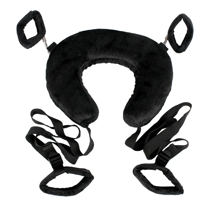 EVEs SECRETS Soft Handcuffs Legcuffs and UShaped Pillow BDSM 3Pcs Set Fetish Bandage for Adult Games Anal