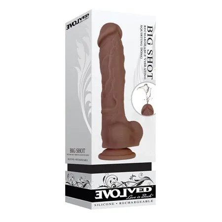 Evolved Dildos Evolved Big Shot 8Inch Squirting Vibrating Silicone Dildo Dark Evolved Dildos Evolved Big Shot 8Inch Squirting Vibrating Silicone Dildo Dark