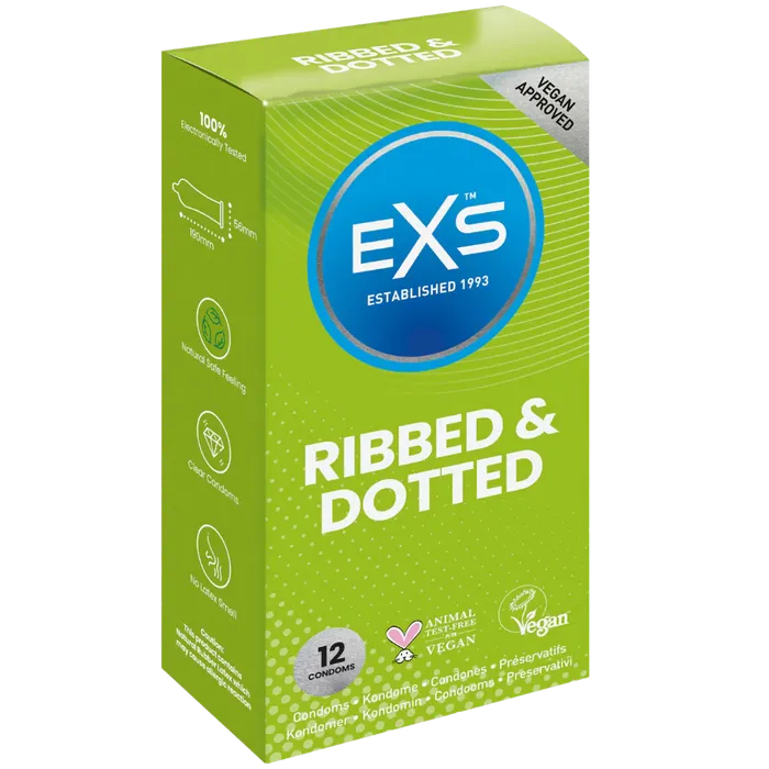 Exs Vibrators Condoms by EXS Textures Flavours and Sizes Vegan CrueltyFree