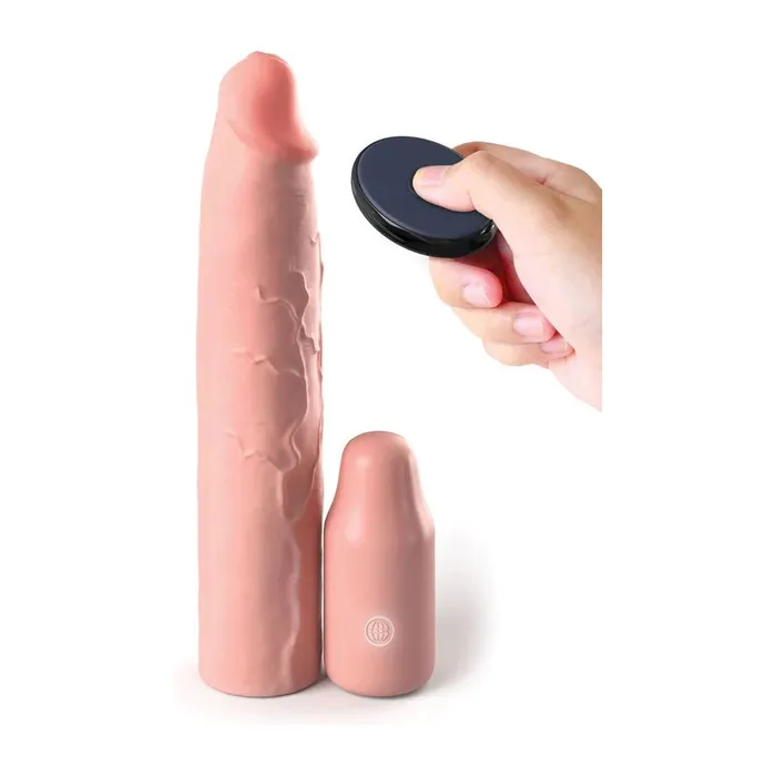Fantasy XTensions Elite 9 Inch Sleeve Vibrating 3 Inch Plug With Remote Light Pipedream Male Sex Toys Fantasy XTensions Elite 9 Inch Sleeve Vibrating 3 Inch Plug With Remote Light Pipedream Male Sex Toys