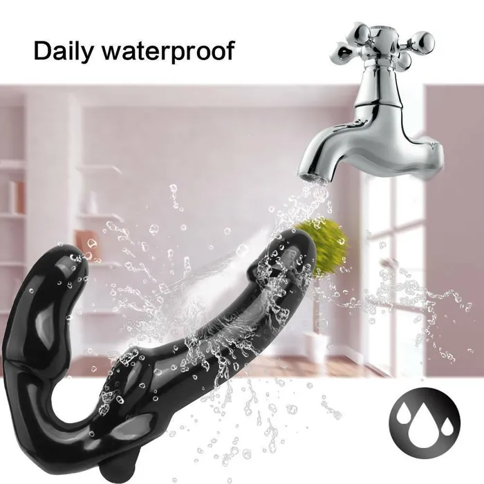 Female Sex Toys 10 Speed Remote Control Vibrating Silicone Strapless StrapOn Dildo Lusty Age