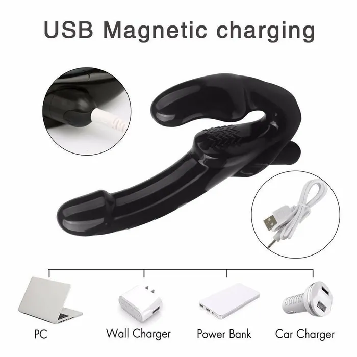 Female Sex Toys 10 Speed Remote Control Vibrating Silicone Strapless StrapOn Dildo Lusty Age