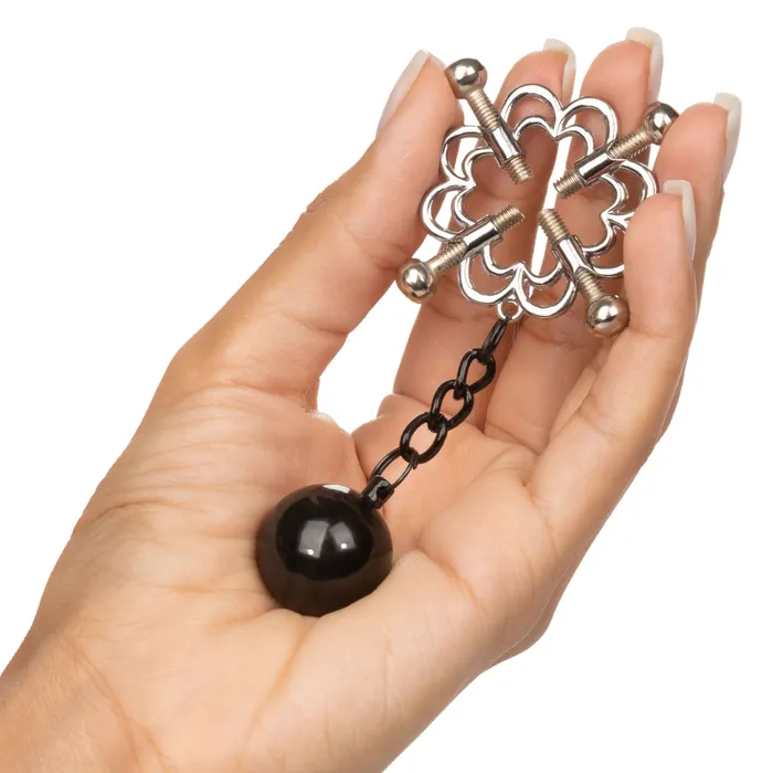 Female Sex Toys CalExotics Nipple Grips 4Point Weighted Nipple Press