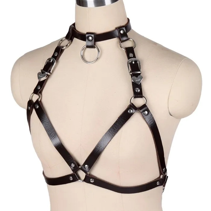 Female Sex Toys Cupless Women PU Leather Body Harness Hollow Out Bondage Garter Belt of BDSM Accessories EVEs SECRETS