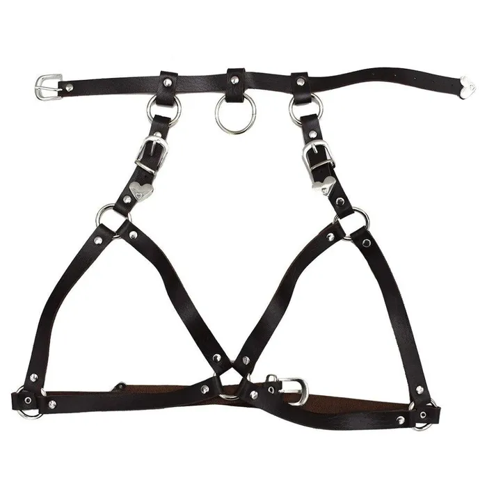 Female Sex Toys Cupless Women PU Leather Body Harness Hollow Out Bondage Garter Belt of BDSM Accessories EVEs SECRETS