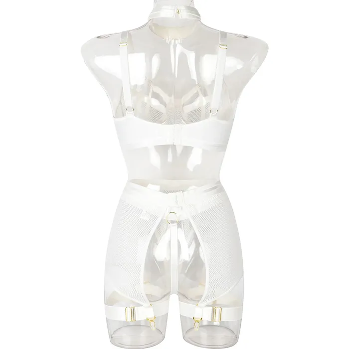 Female Sex Toys EVEs SECRETS Luxury Hollow Out Exotic Sets With Garters Sexy Hot Transparent Lingerie Erotic Female Set