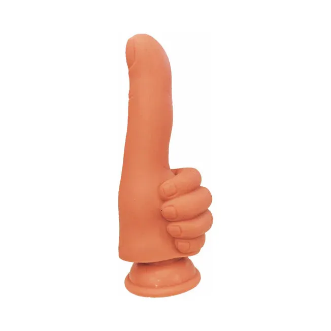 Female Sex Toys Hott Products Unlimited Finger Fest Thumbs Up Dildo Tan