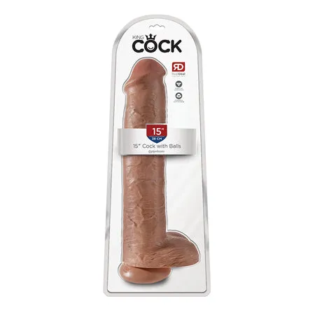 Female Sex Toys King Cock 15 in Realistic Dildo All Colors icon brands