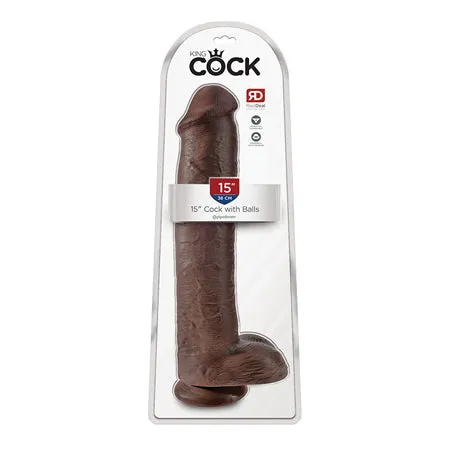Female Sex Toys King Cock 15 in Realistic Dildo All Colors icon brands
