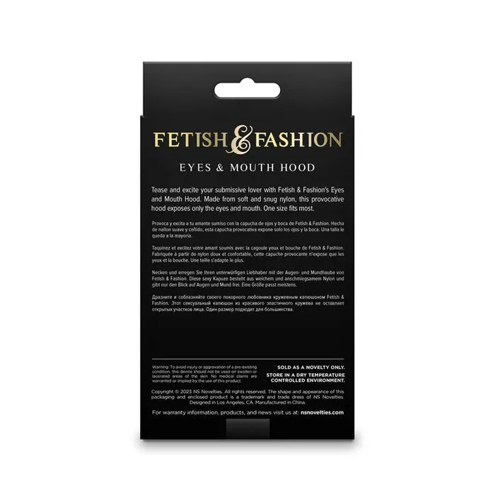 FETISH AND FASHION EYES AND MOUTH HOOD NS NOVELTIES Vibrators
