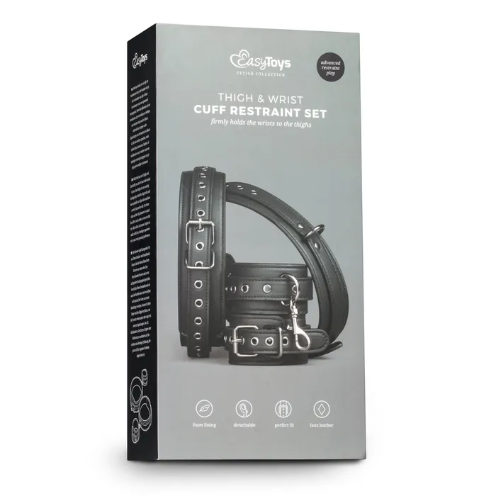 Fetish Collection Anal Thigh and Wrist Cuff Fetish Collection Set in Black