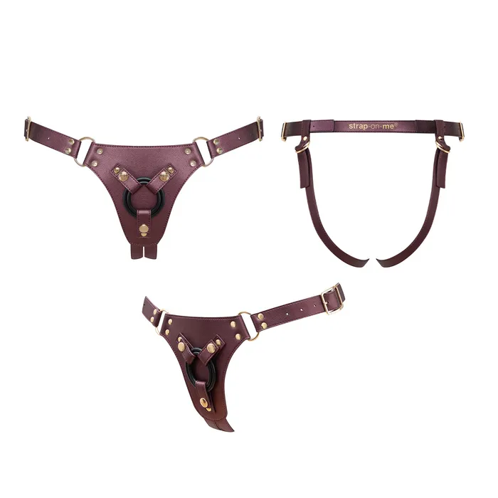 Generous Harness Metallic Aubergine Strap On Me US Female Sex Toys